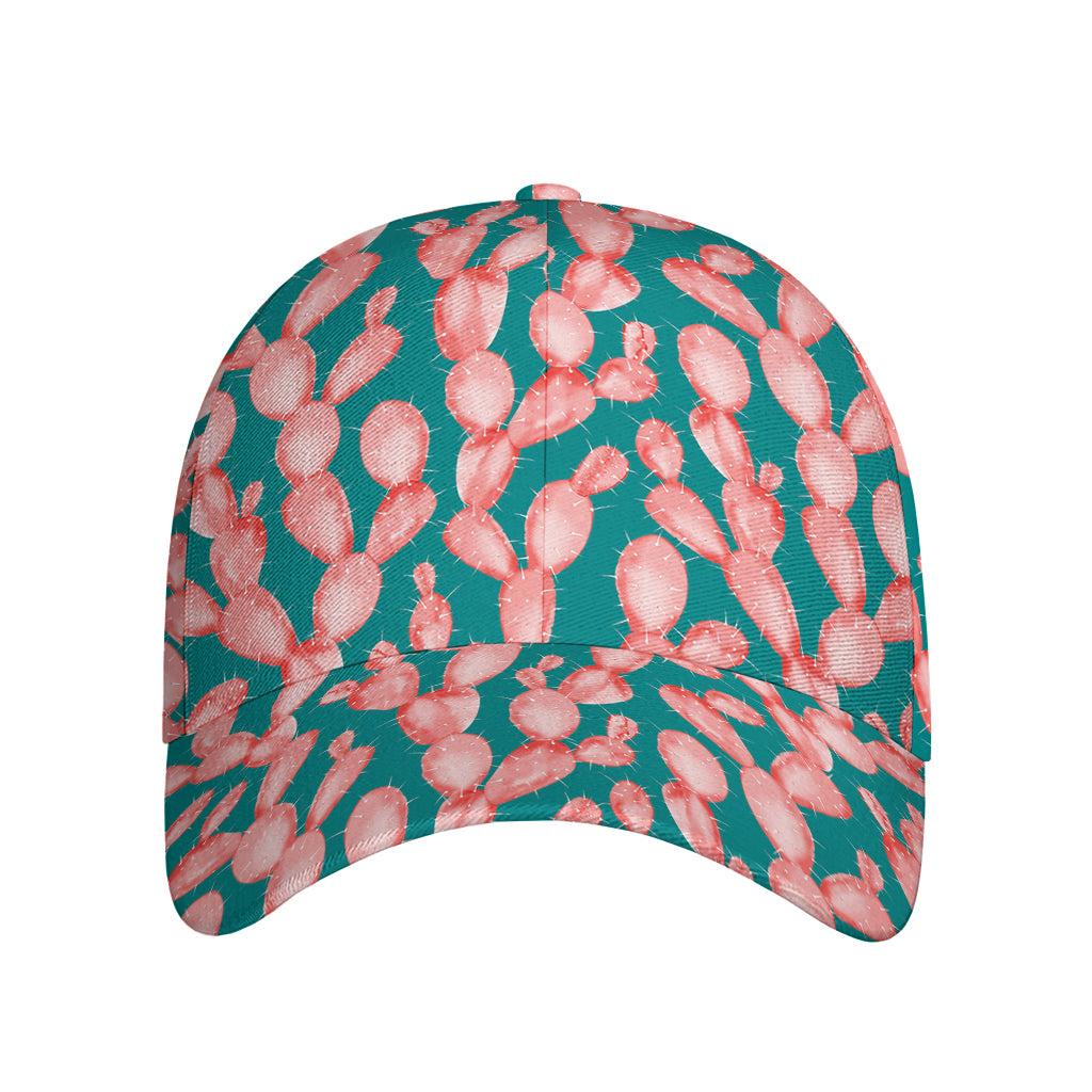 Pink Cactus Pattern Print Baseball Cap