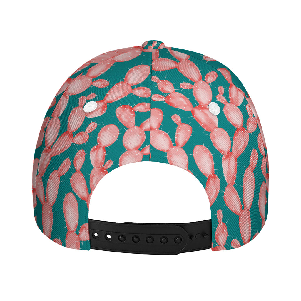 Pink Cactus Pattern Print Baseball Cap