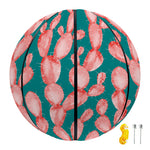 Pink Cactus Pattern Print Basketball