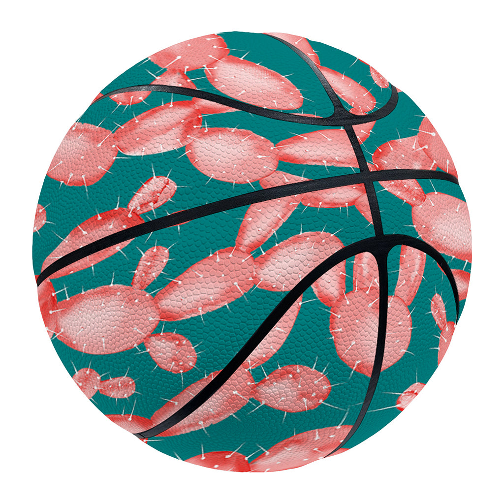Pink Cactus Pattern Print Basketball
