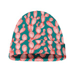 Pink Cactus Pattern Print Beanie