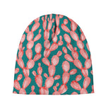 Pink Cactus Pattern Print Beanie