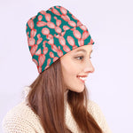 Pink Cactus Pattern Print Beanie