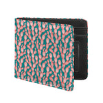 Pink Cactus Pattern Print Bifold Wallet