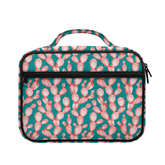 Pink Cactus Pattern Print Briefcase Bible Bag