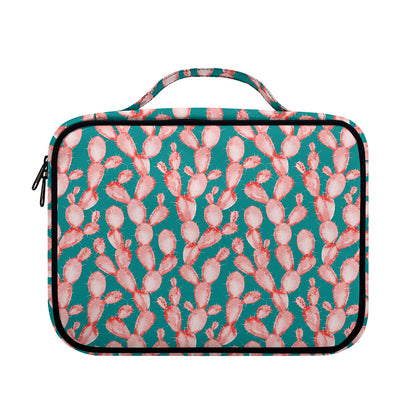 Pink Cactus Pattern Print Briefcase Bible Bag