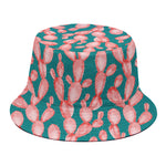 Pink Cactus Pattern Print Bucket Hat