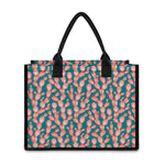 Pink Cactus Pattern Print Canvas Tote Bag