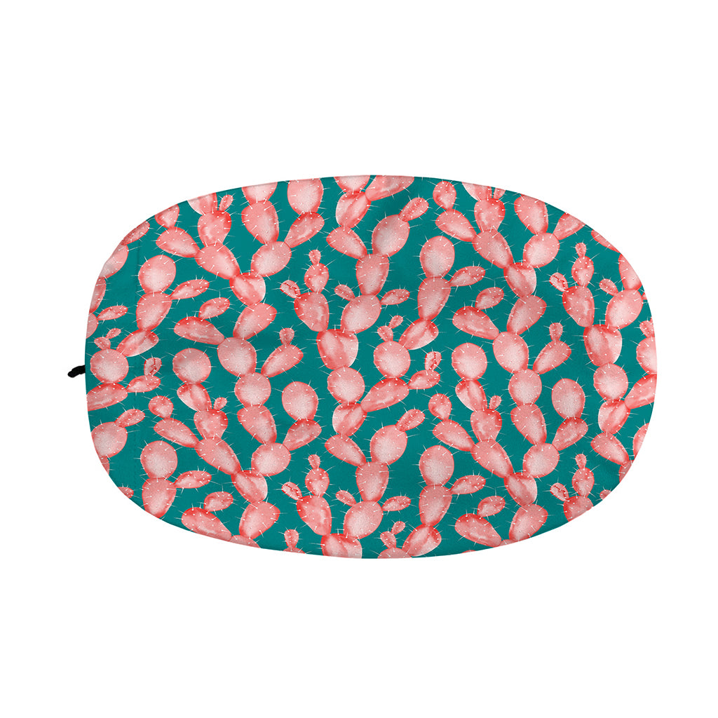 Pink Cactus Pattern Print Car Side Mirror Covers