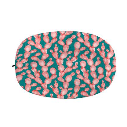 Pink Cactus Pattern Print Car Side Mirror Covers