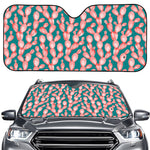 Pink Cactus Pattern Print Car Windshield Sun Shade