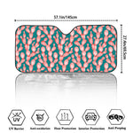 Pink Cactus Pattern Print Car Windshield Sun Shade