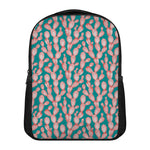 Pink Cactus Pattern Print Casual Backpack
