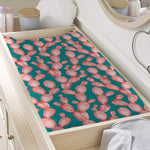 Pink Cactus Pattern Print Changing Pad Cover