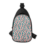 Pink Cactus Pattern Print Chest Bag