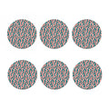 Pink Cactus Pattern Print Coaster Set