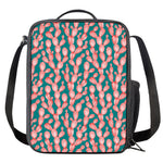 Pink Cactus Pattern Print Crossbody Lunch Bag