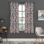 Pink Cactus Pattern Print Curtain