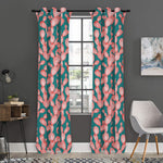 Pink Cactus Pattern Print Curtain