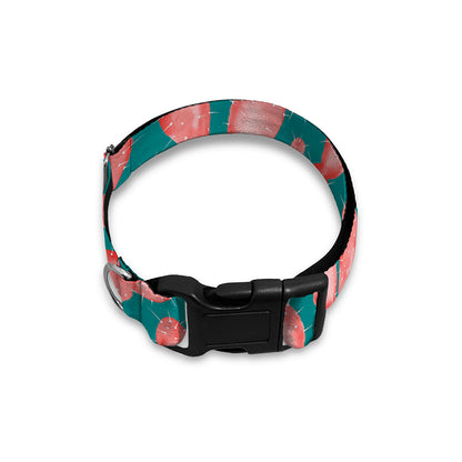 Pink Cactus Pattern Print Dog Collar