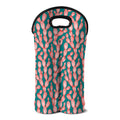Pink Cactus Pattern Print Double Neoprene Wine Tote