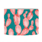Pink Cactus Pattern Print Drum Lamp Shade
