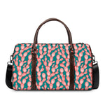 Pink Cactus Pattern Print Duffle Bag
