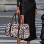 Pink Cactus Pattern Print Duffle Bag
