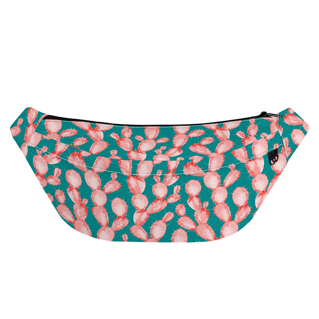 Pink Cactus Pattern Print Fanny Pack