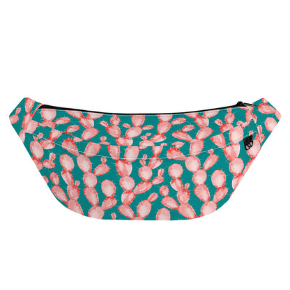 Pink Cactus Pattern Print Fanny Pack