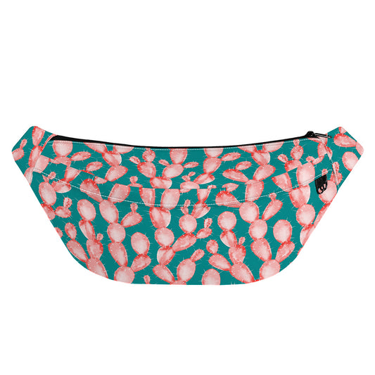 Pink Cactus Pattern Print Fanny Pack