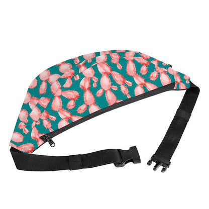 Pink Cactus Pattern Print Fanny Pack