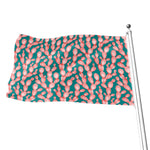 Pink Cactus Pattern Print Flag