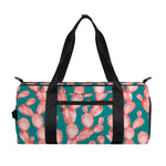 Pink Cactus Pattern Print Gym Bag