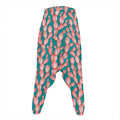 Pink Cactus Pattern Print Hammer Pants