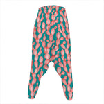 Pink Cactus Pattern Print Hammer Pants