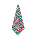Pink Cactus Pattern Print Hand Towel