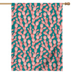 Pink Cactus Pattern Print House Flag