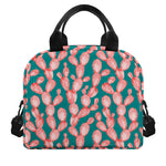 Pink Cactus Pattern Print Insulated Lunch Bag