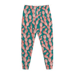 Pink Cactus Pattern Print Jogger Pants