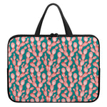 Pink Cactus Pattern Print Laptop Sleeve With Handle