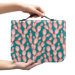 Pink Cactus Pattern Print Leather Bible Cover