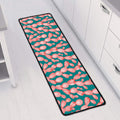 Pink Cactus Pattern Print Long Kitchen Mat