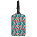 Pink Cactus Pattern Print Luggage Tag
