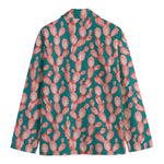 Pink Cactus Pattern Print Men's Blazer