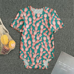 Pink Cactus Pattern Print Men's Bodysuit