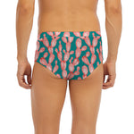 Pink Cactus Pattern Print Men's Briefs