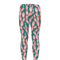 Pink Cactus Pattern Print Men's Leggings