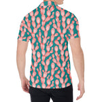 Pink Cactus Pattern Print Men's Shirt