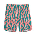 Pink Cactus Pattern Print Men's Athletic Shorts